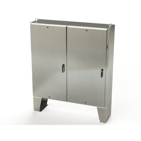 Saginaw Control & Engineering 3 Point Latch with Coinproof/Padlock Handle Electrical Enclosures, 72 in H, 18 in D, 73 in W SCE-72XEL7318SS6LP